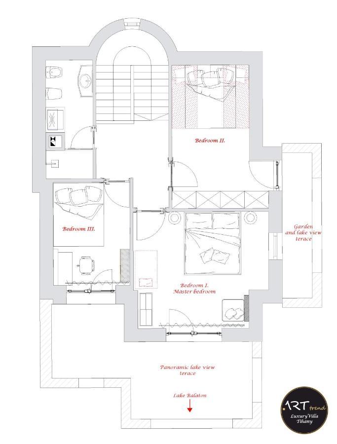 Arttrend Luxury Villa Tihany Bagian luar foto